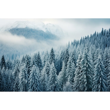 Snowy Forest Painting